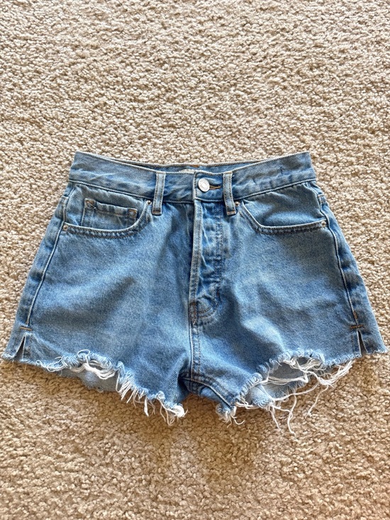 PacSun Pants - Pacsun Jean Shorts Vintage High Rise Women's Sz 25 Blue Distressed Raw Hem
